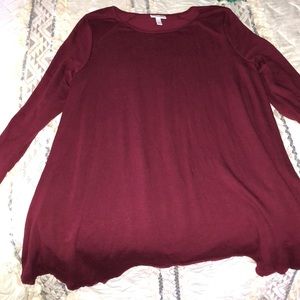 Liz Lange Plum long sleeve Maternity top